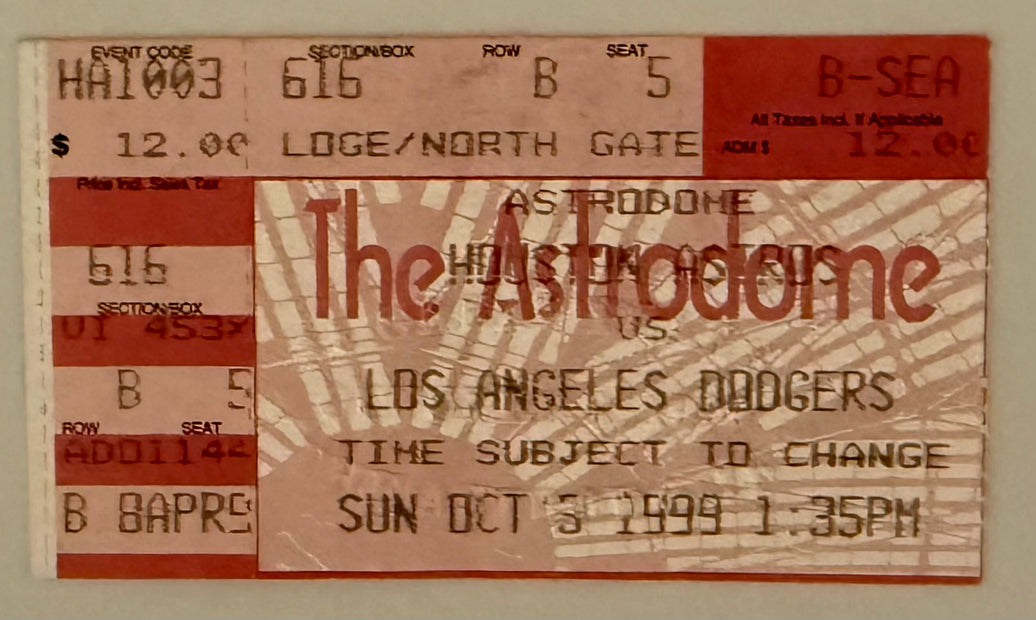 10/3/1999 Houston Astrodome Final Game