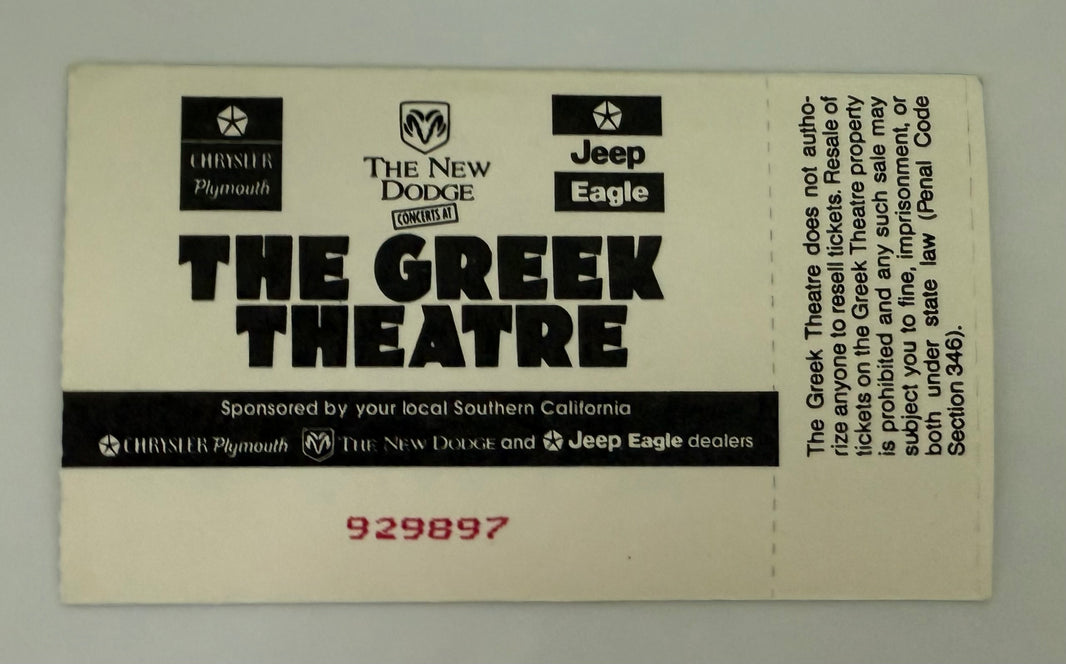 1996 Sting at the Greek Theatre, August 24, 1996