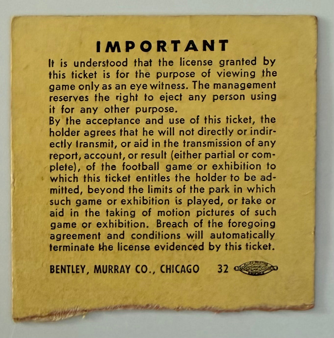 October 4, 1953, NFL Cardinals versus Browns