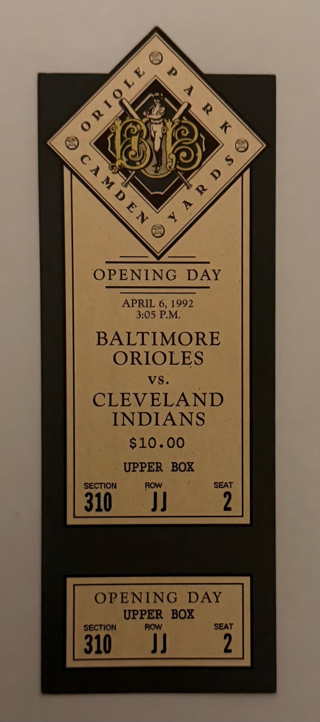 April 6, 1992, Opening Day Game, Camden Yards