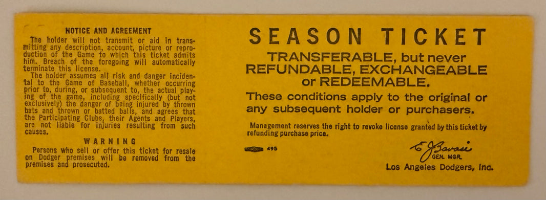 August 23, 1966, Atlanta Braves at Los Angeles Dodgers