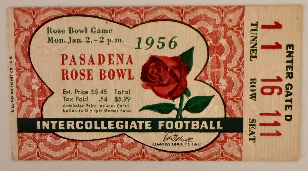 January 1, 1956, Rose Bowl Game, UCLA versus Michigan State (C)