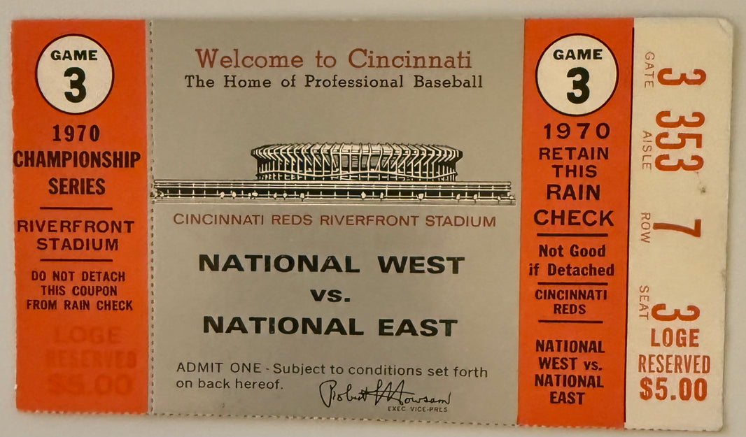 1970 Championship Series Game Three - Cincinnati Reds