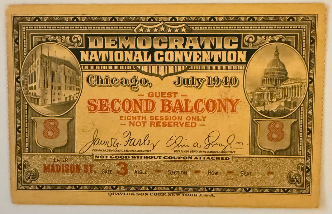 July 1940, Democratic National Convention, FDR Nominee