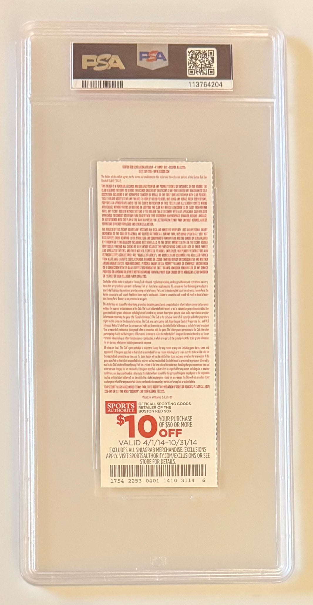 9/28/2014 Derek Jeter Final Game, PSA Full Mint