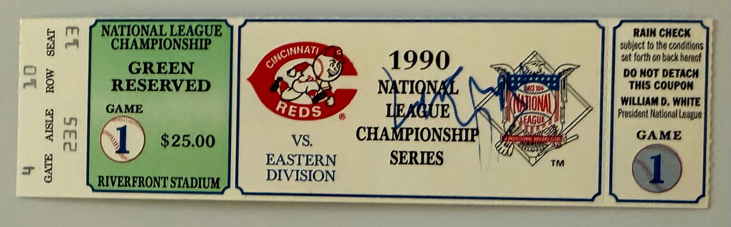 1990 NLCS Game One, Cincinnati vs Pittsburgh, Unknown Autograph