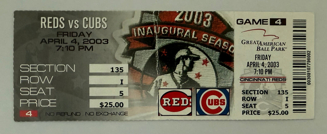 2003 Cubs Sammy Sosa Achieves Milestone 500 Career Home Run, April 4, 2003, Crease