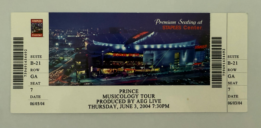 2004 Prince, Musicology Tour, Premier Seating at Staples Center, June 3, 2004