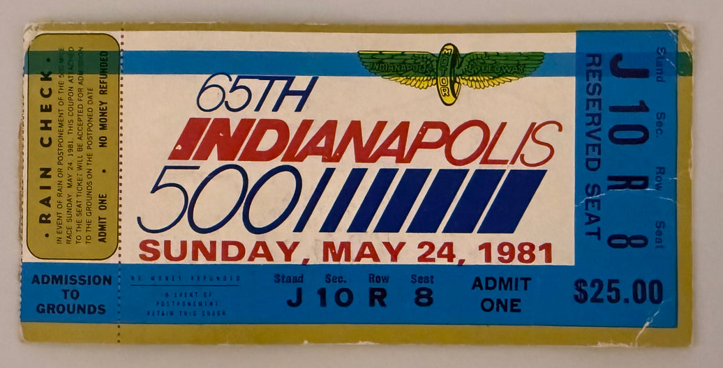 5/24/81 65th Indianapolis 500