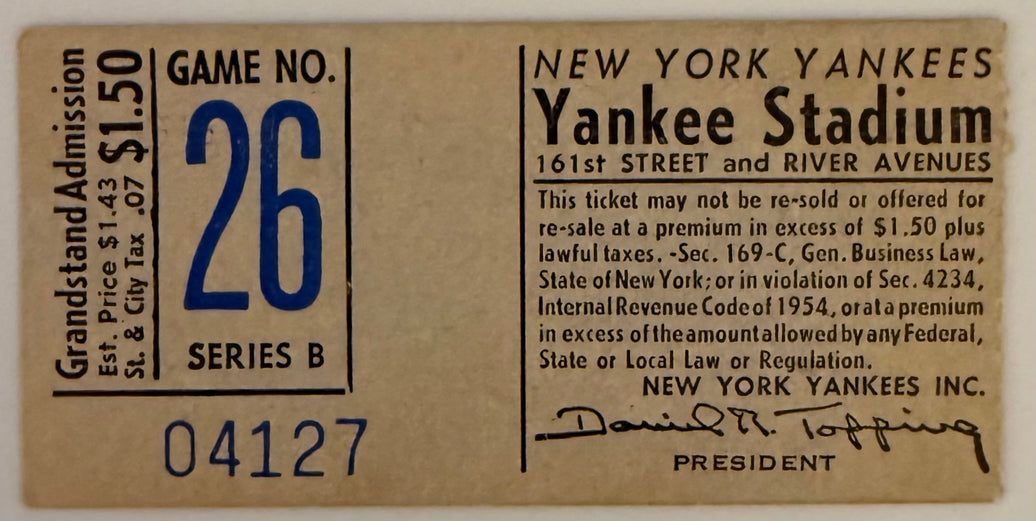 June 16, 1966, Yankees versus Cleveland, Mantle HR 479