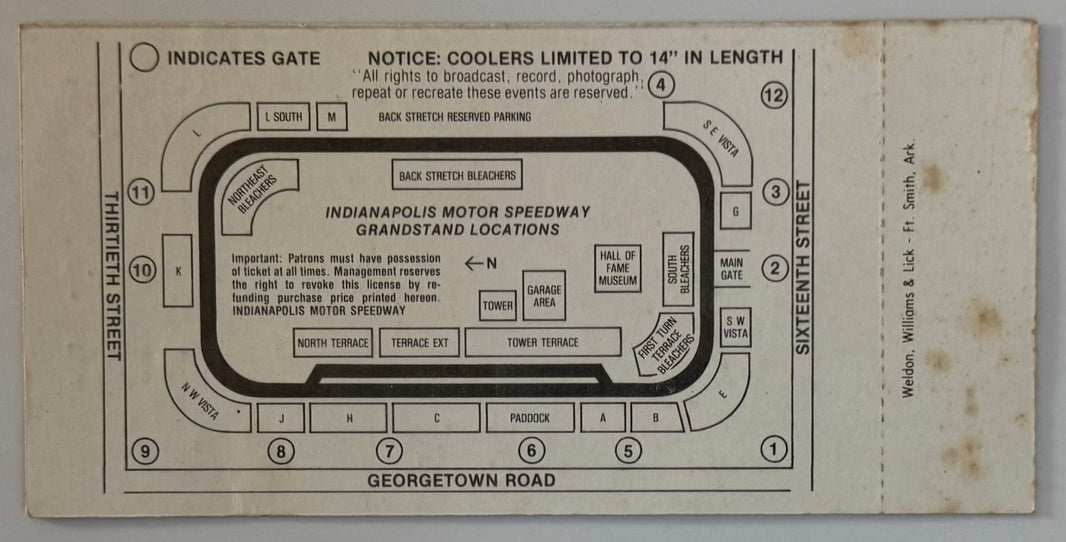May 27, 1984, 68th Indianapolis 500, Poor Condition