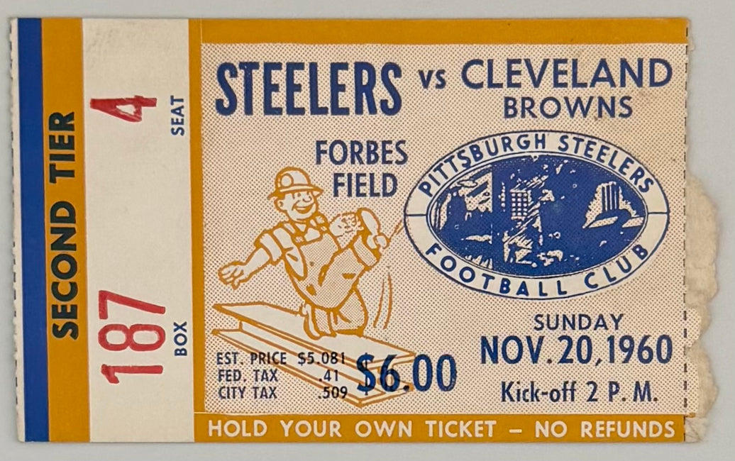 November 20, 1960, Steelers versus Browns, Jim Brown