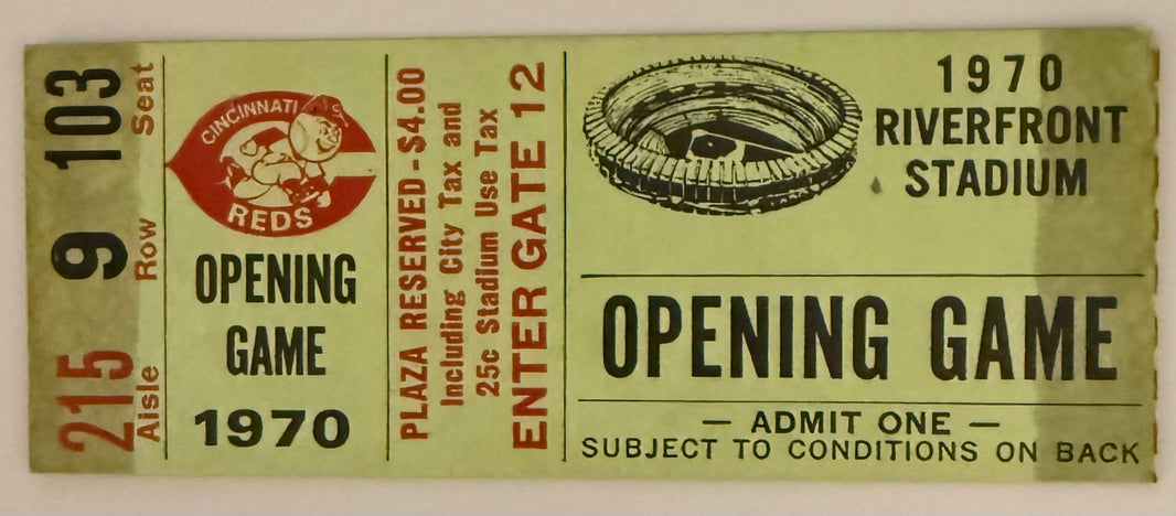 June 30, 1970, Opening Game, Riverfront Stadium, Cincinnati, Tape