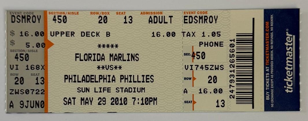 May 29, 2010, Roy Halladay Perfect Game