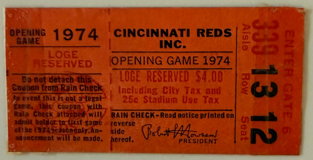 Opening Day, 1974, Hank Aaron Ties Babe Ruth, Condition - Tape