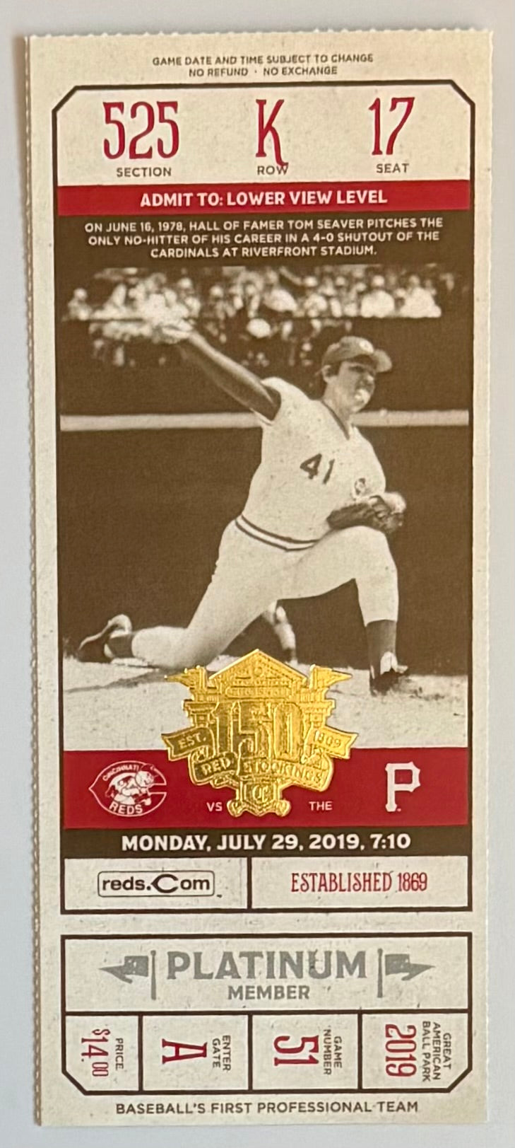 July 29, 2019, Reds Score 10 Runs in Second Inning