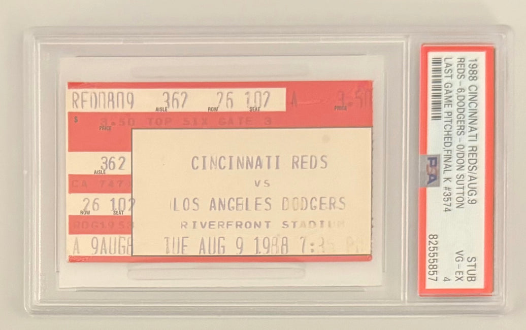 August 9, 1988, Los Angeles Dodgers, Don Sutton Final Game