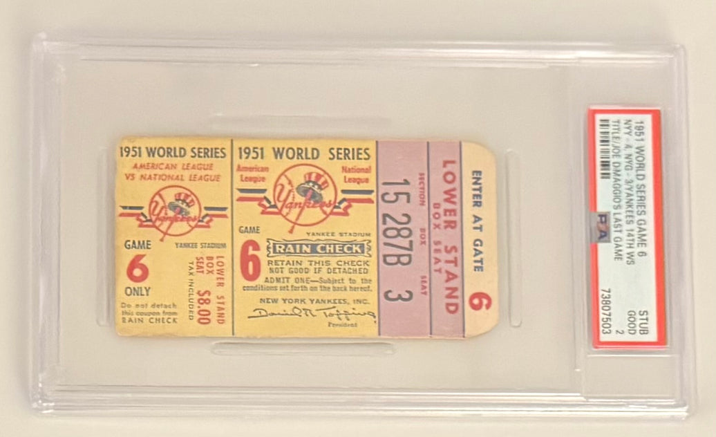 1951 World Series Game 6, Joe DiMaggio's Last Game