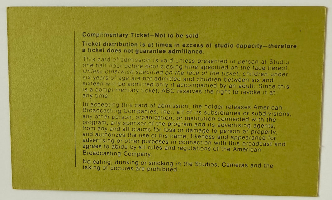 July 14, 1978, Soap Show Taping