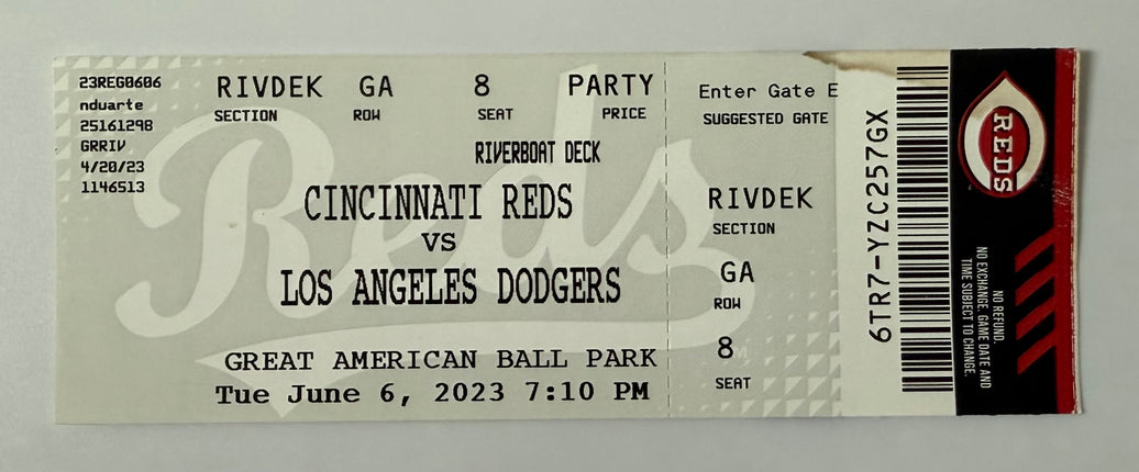 June 6, 2023, Elly De La Cruz Career Debut, Reds versus LA Dodgers