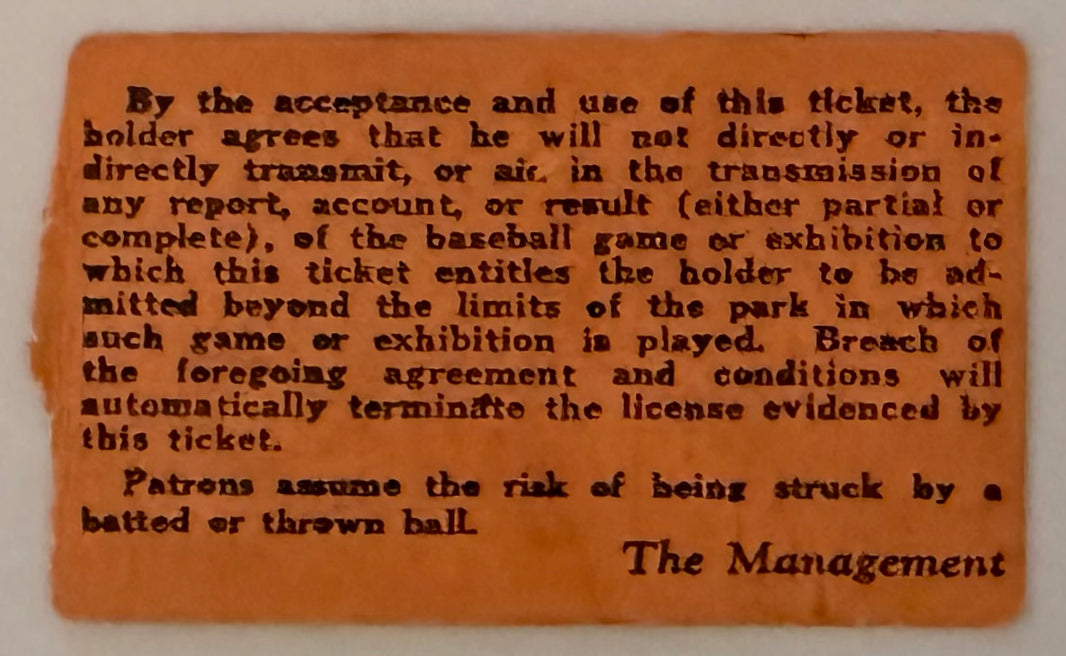 August 5, 1946, Brooklyn Dodgers at Boston Braves