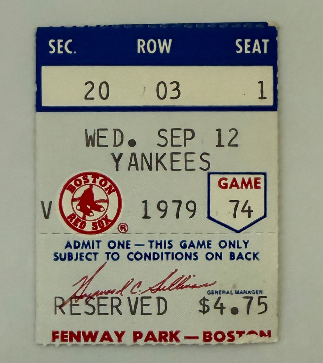 1979 Carl Yastrzemski 3000 Hit, 9/12/1979