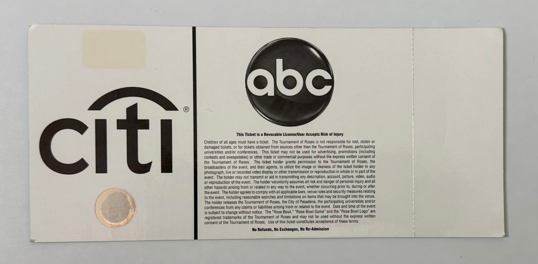 2009 95th Rose Bowl Game, Pasadena USC Trojans 38 - Penn State 24, January 1, 2009