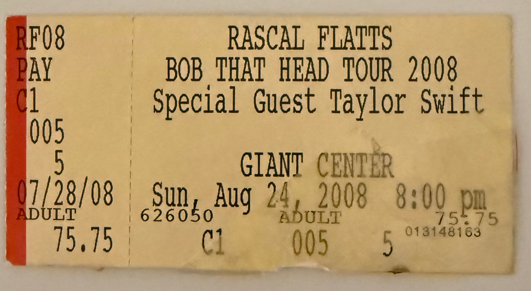 August 24, 2008, Taylor Swift Opens for Rascal Flatts, Tape/Condition