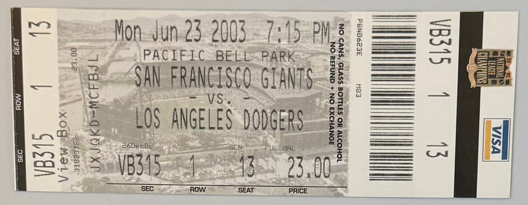 June 23, 2003, Barry Bonds Becomes Only Member of 500-500 Club