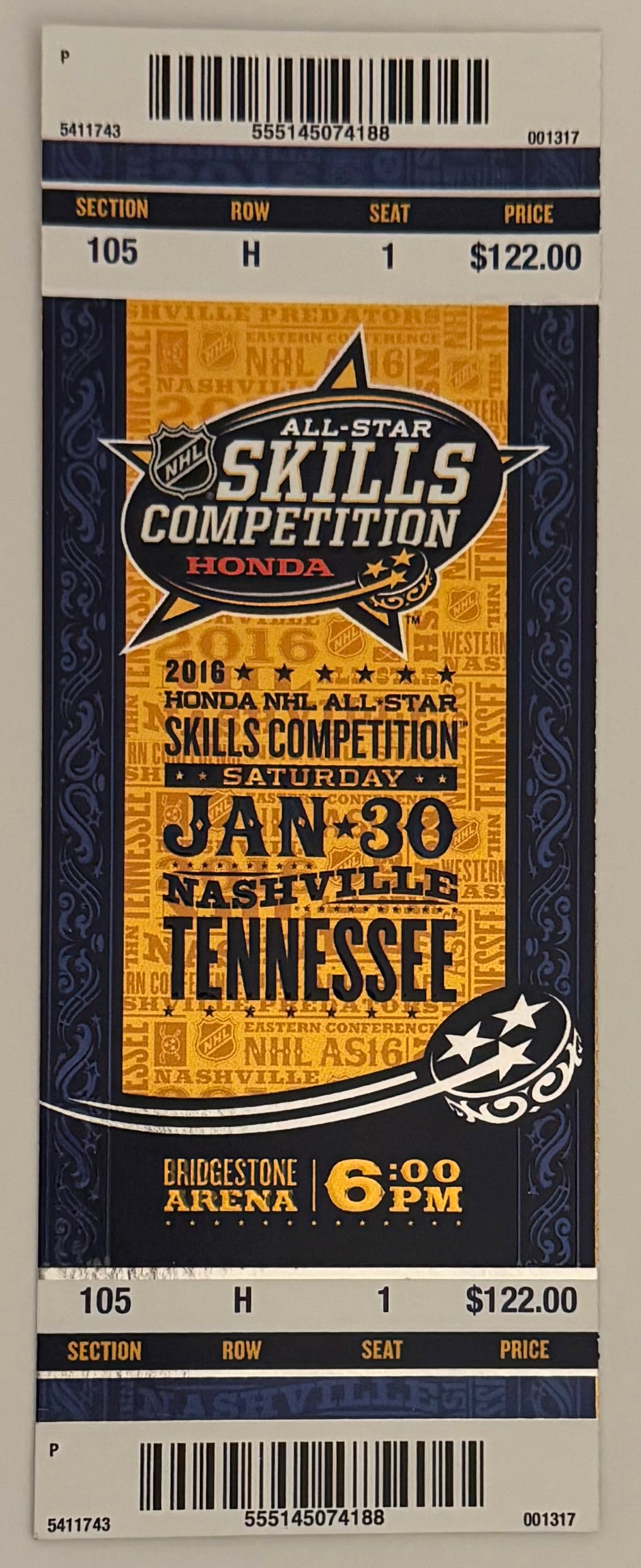 January 30, 2016, NHL All Star Skills Competition