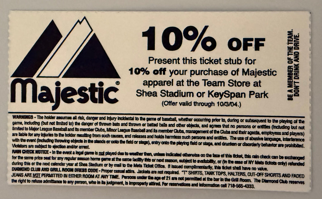 October 3, 2004, Tom Glavine Final Game, Montreal Expos Final Game