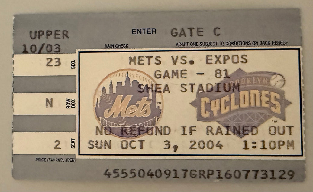 October 3, 2004, Tom Glavine Final Game, Montreal Expos Final Game