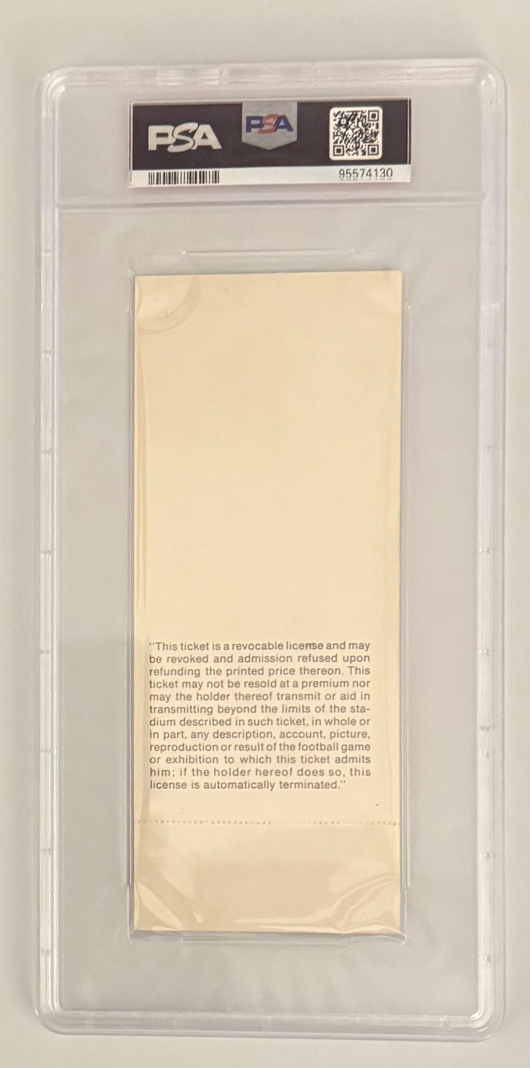 1974 Super Bowl VIII Full Ticket Graded Excellent 5, Dolphins 24 Vikings 7, Larry Czonka MVP