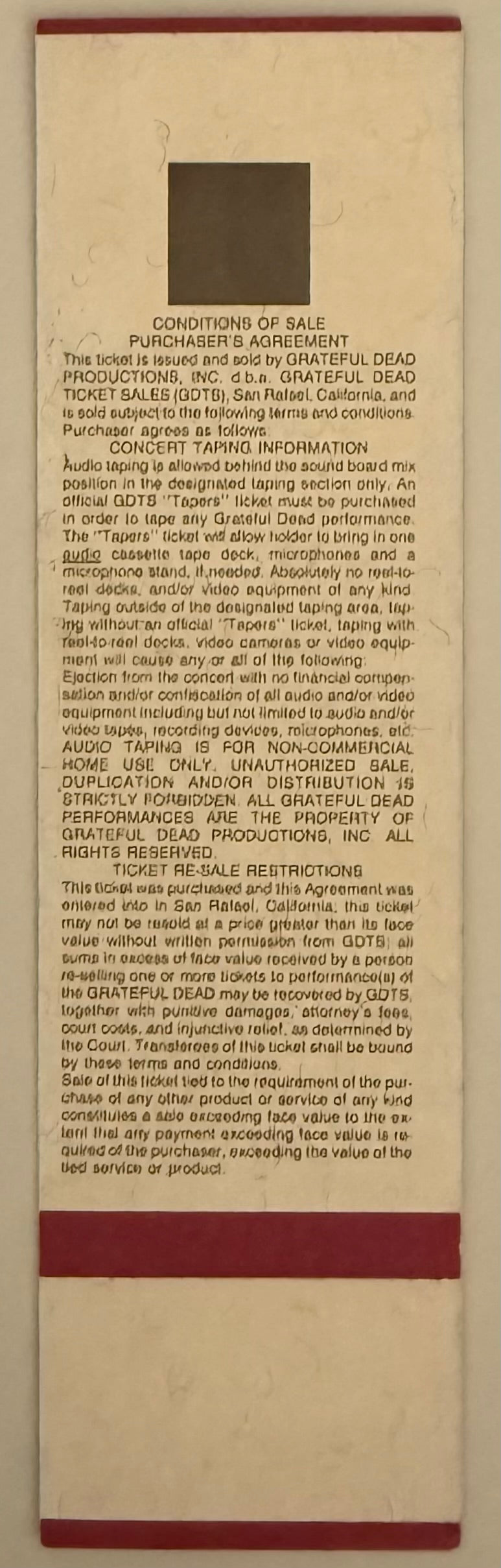 June 25, 1995, Grateful Dead, Washington DC