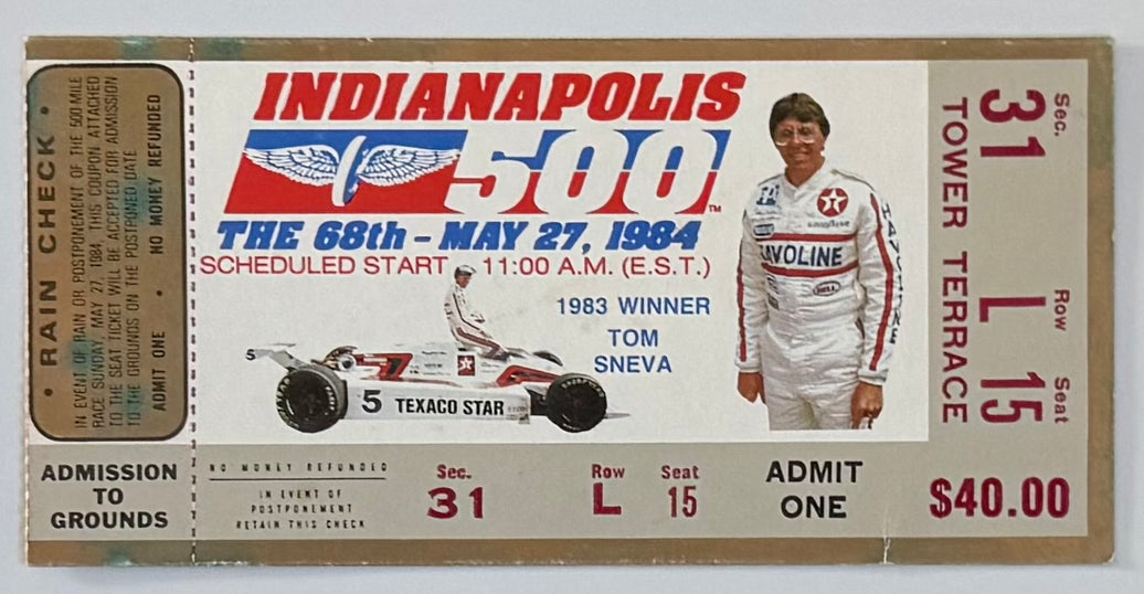 May 27, 1984, 68th Indianapolis 500, Poor Condition