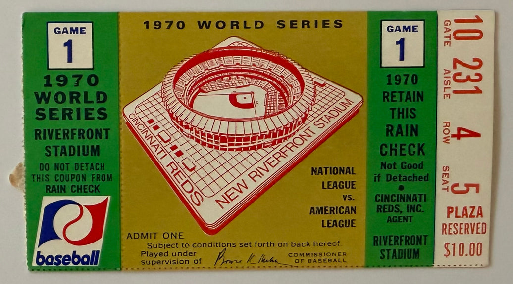 1970 World Series Game 1, Reds versus Orioles in Cincinnati