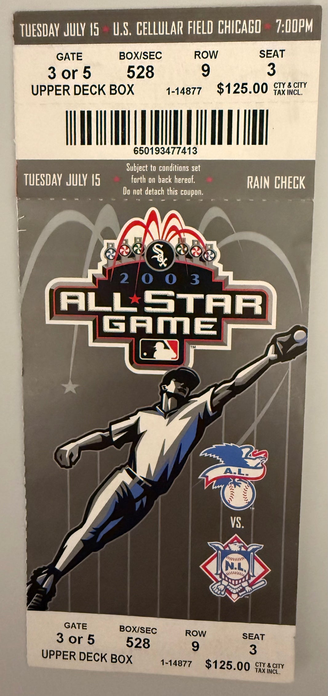 July 15, 2003, MLB All-Star Game - Chicago