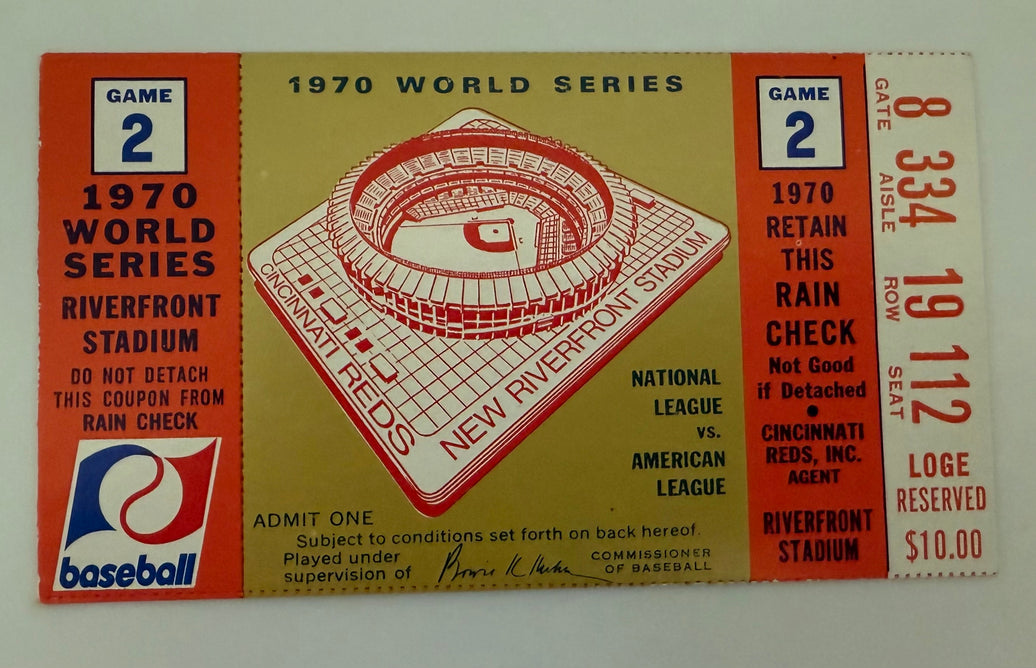 1970 World Series Game Two, Reds versus Orioles in Cincinnati