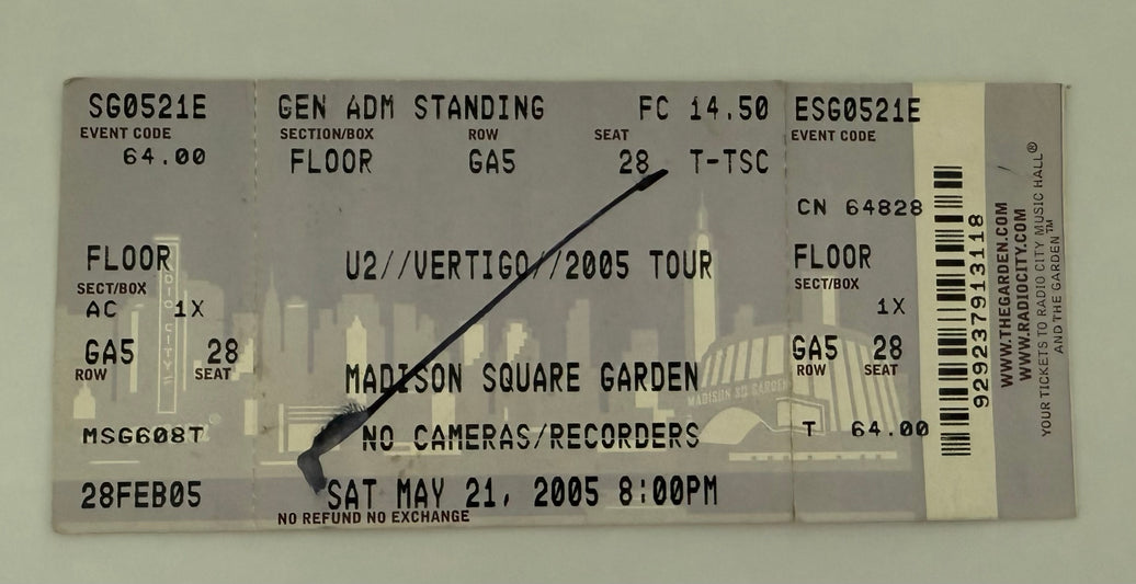 2005 U2 Vertigo Tour at Madison Square Garden in New York City, May 21, 2005