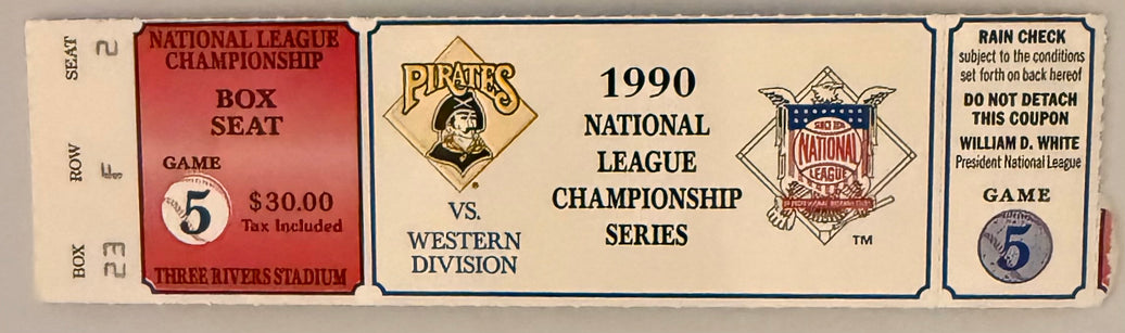 1990 NLCS Game Five, Pirates versus Reds