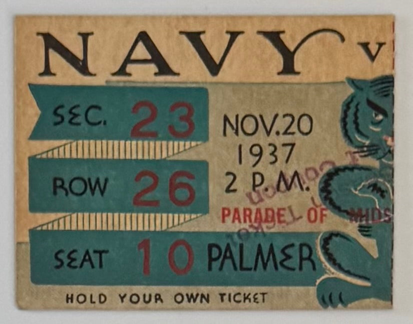 1937 Navy versus Princeton at Palmer Fieldhouse, November 20, 1937