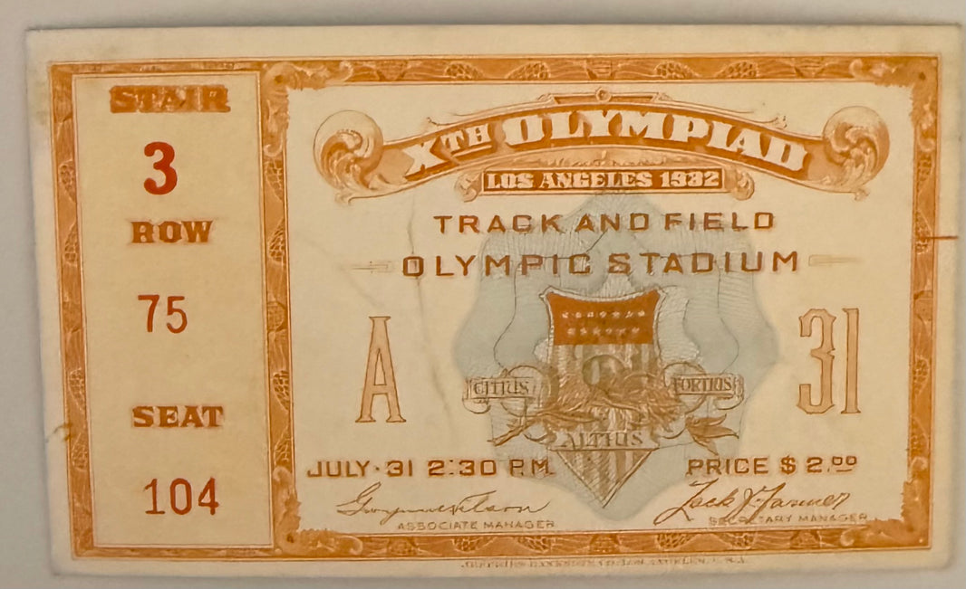 July 31, 1932, Los Angeles Olympics, Babe Didrikson Wins 2 Gold Medals (MK on Reverse)