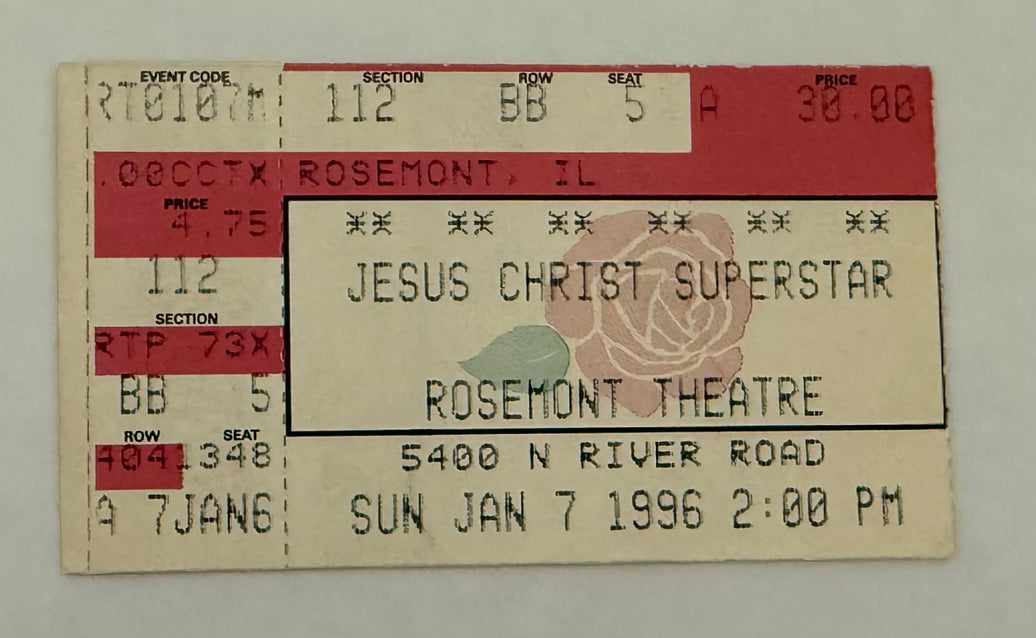1996 Jesus Christ Superstar at the Rosemont Theatre in Chicago, January 7, 1996