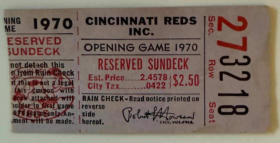 Opening Day 1970, Last Opening Day at Crosley Field
