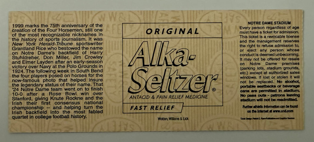 1999 Boston College versus Notre Dame, Notre Dame Stadium, November 20, 1999
