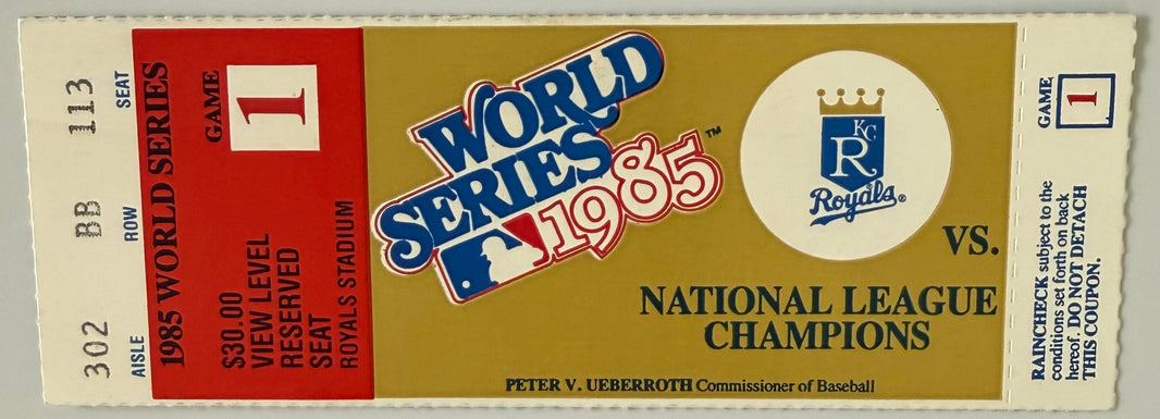 1985 World Series, Game One, Kansas City versus St. Louis