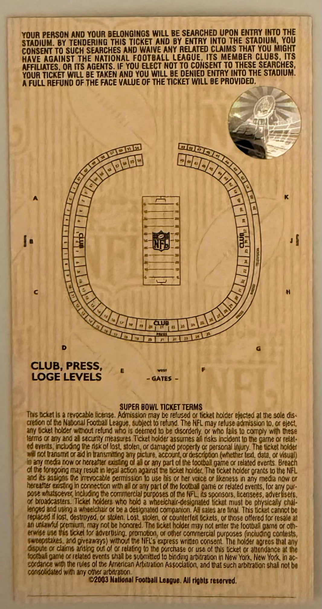 1/26/03 Super Bowl XXXVII, Tampa Bay Buccaneers Beat Oakland