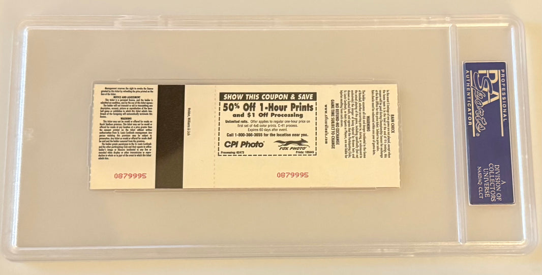 9/28/1997 Ryne Sandberg Final Game, PSA Full Mint