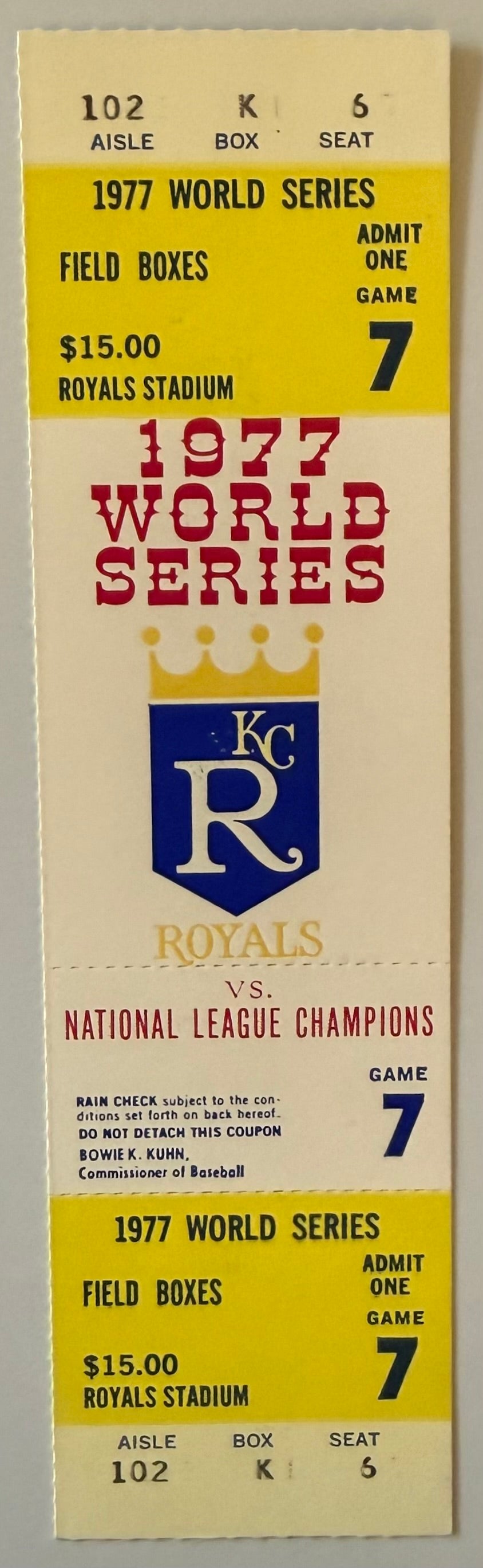1977 World Series Phantom, Game 7, Kansas City Royals
