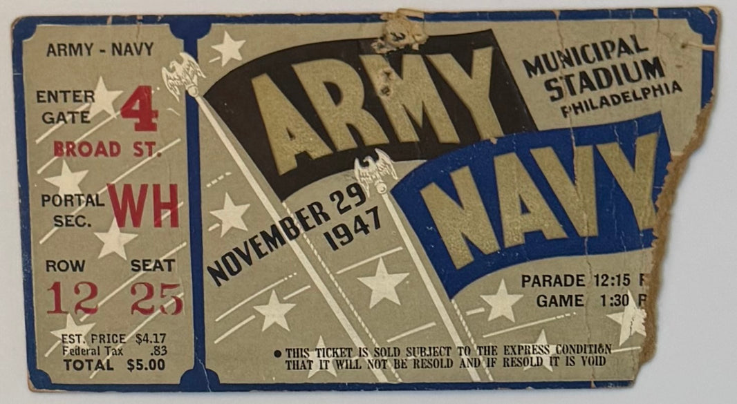 November 29, 1947, Army versus Navy, Condition